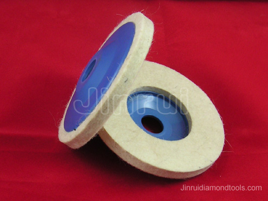 Felt disc for glass processing