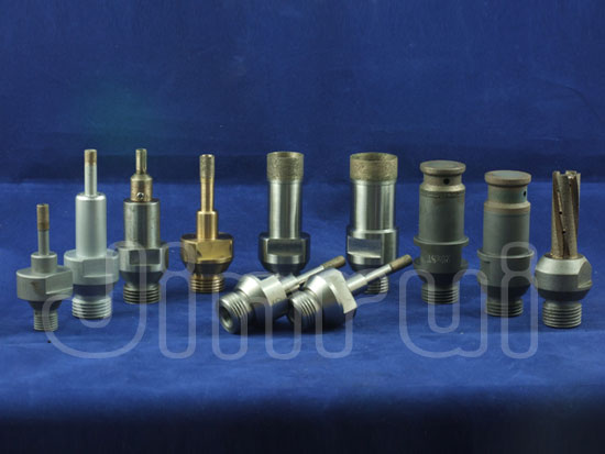 Diamond drill bits for glass 